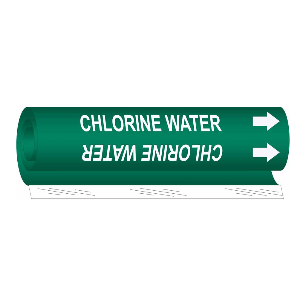 Brady CHLORINE WATER High Performance Pipe Marker