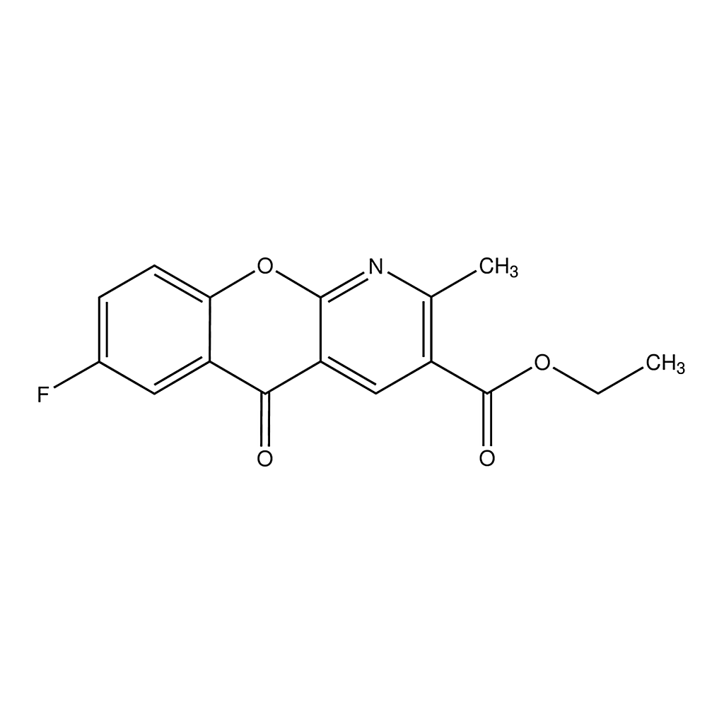 Merck Ethyl 7-fluoro-2-methyl-5-oxo-5H-[1]benzopyrano[2,3-b]pyridine-3-carboxylate