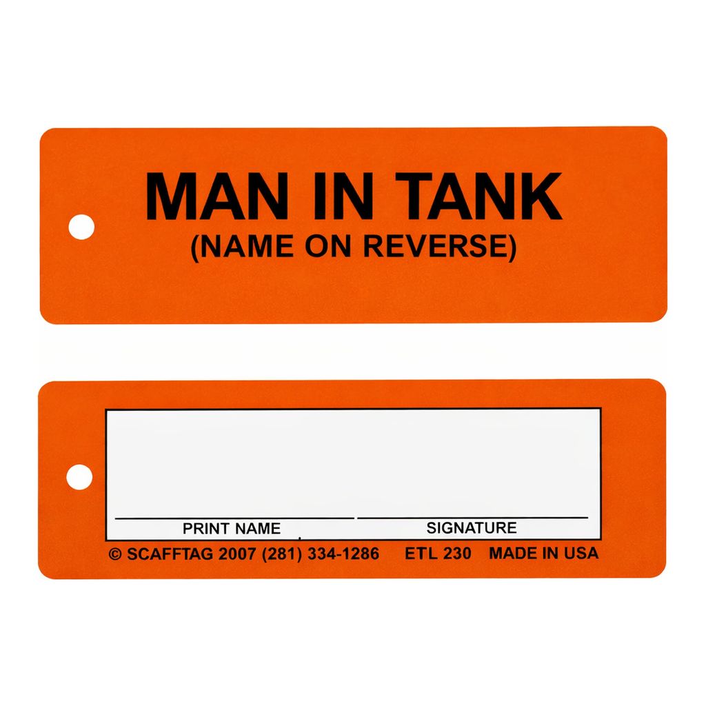 Brady MULTITAG Inserts: MAN IN TANK: MAN IN TANK (NAME ON REVERSE)