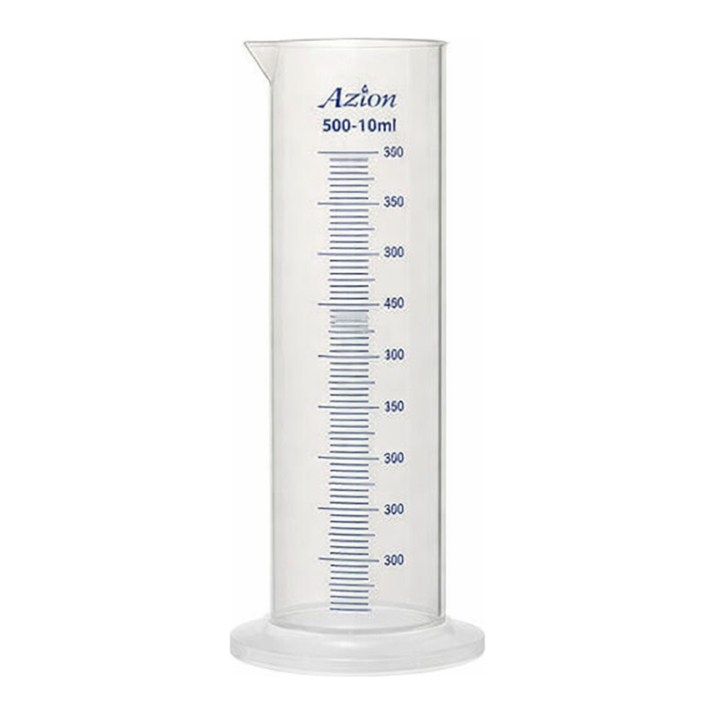 Merck Azlon Squat Form Cylinder with Molded Graduation with blue over print