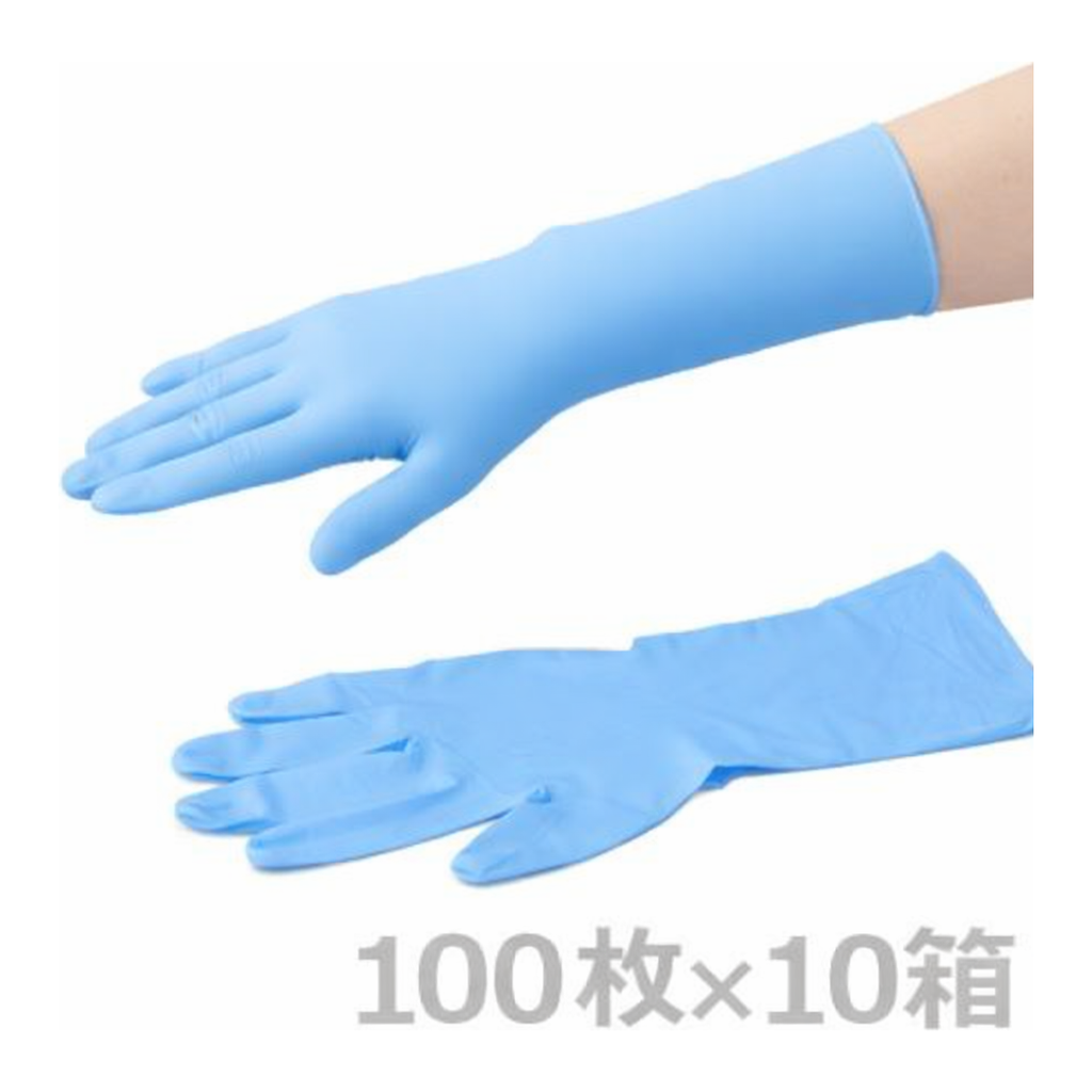AS ONE CLEAN KNOLL Nitrile Gloves Long (Powder Free)  Blue L 1000 Piecesand others