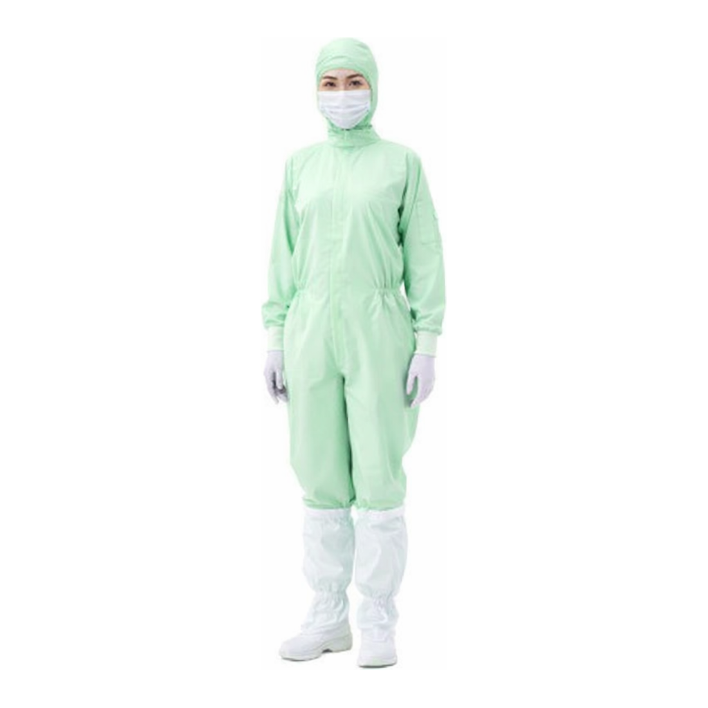 AS ONE Dust-Free Garment, AS197C With Hood Green Sand others
