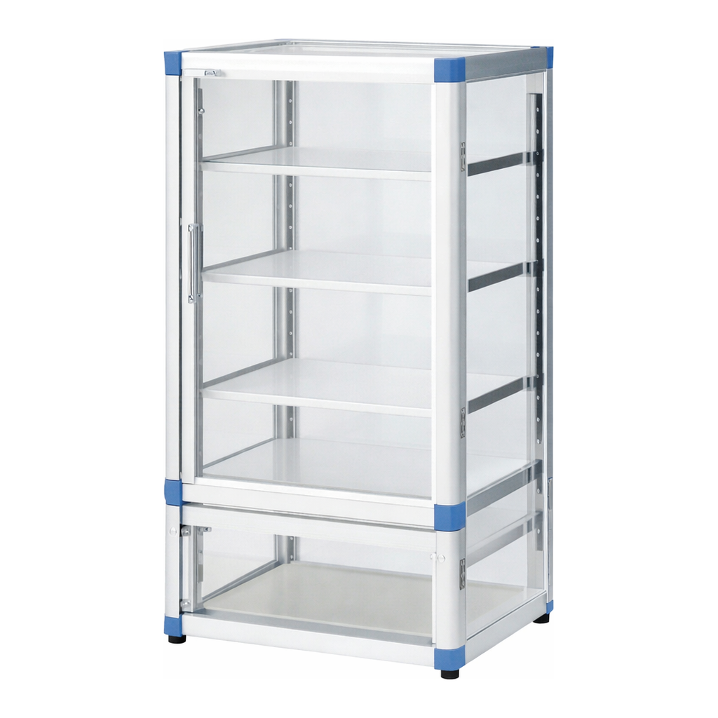 AS ONE Standard Desiccator BG 574 x 517 x 1020mm Reinforced Plastic Shelf With Rubber Feetand others