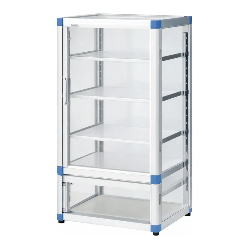 AS ONE Standard Desiccator BG 574 x 517 x 1020mm Reinforced Plastic Shelf With Rubber Feetand others