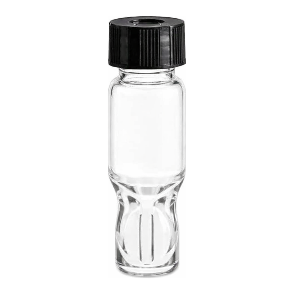 Waters TruView pH Control LCMS Certified Clear Glass, 12 x 32 mm, Screw Neck Vial, Total Recovery, with Cap and preslit PTFE/Silicone Septum, 1.5 mL Volume, 100/pk