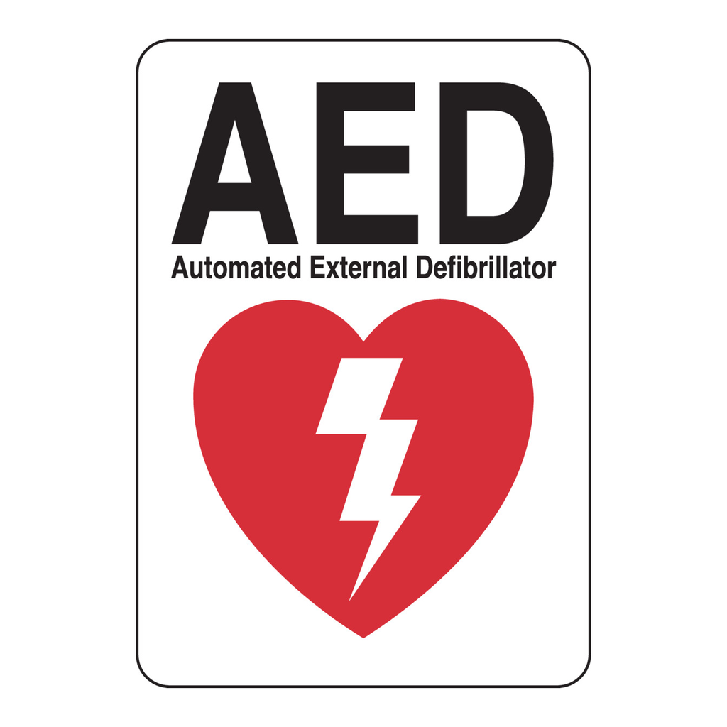 Brady AED Automated External Defibrillator Sign