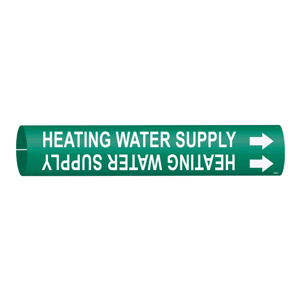 Brady HEATING WATER SUPPLY Snap-On Pipe Marker