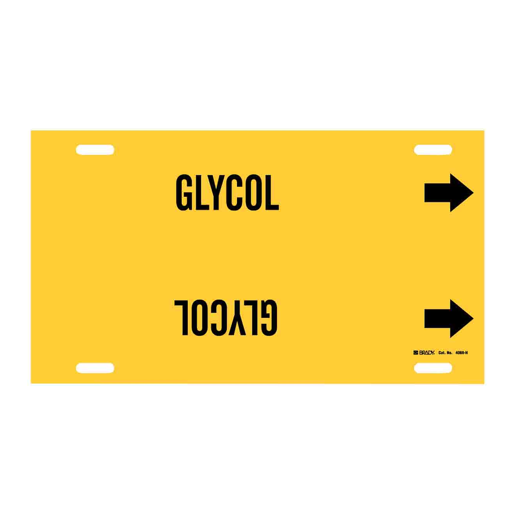 Brady GLYCOL Snap-On/Strap-On Pipe Marker