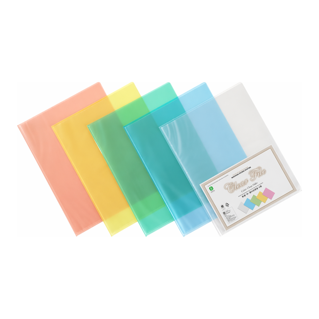 OFFICENEX 문화 투명PP 클리어화일 6매(A4/F427-72/청색)