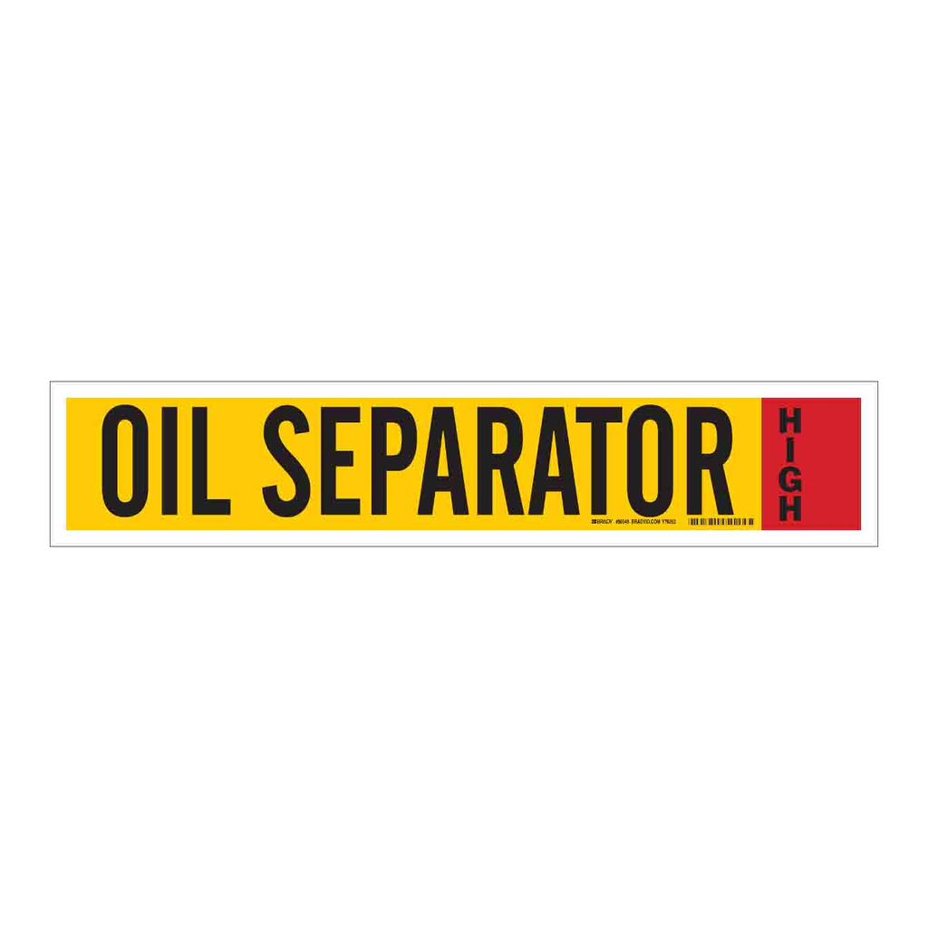 Brady Ammonia (IIAR) Pipe Marker: OIL SEPARATOR