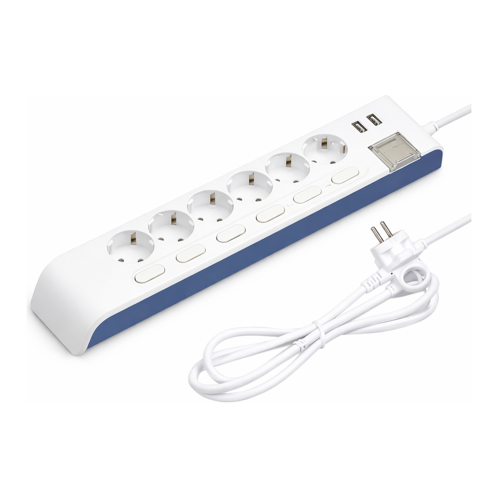 OFFICENEX 하이탭 USB 개별 멀티탭(6구/1.5M/HIPUMP_62N/현대일렉트릭)