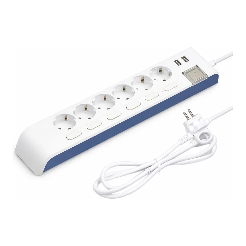 OFFICENEX 하이탭 USB 개별 멀티탭(6구/1.5M/HIPUMP_62N/현대일렉트릭)