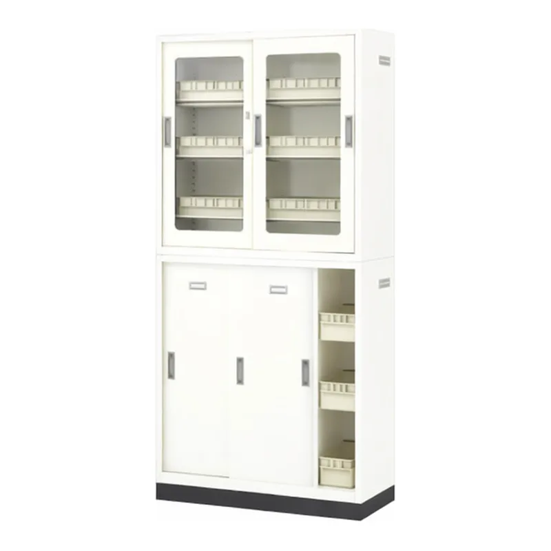 AS ONE Chemical-Resistant Double Sliding Storehouse 880 x 400 x 1850 (X 2 Rooms)