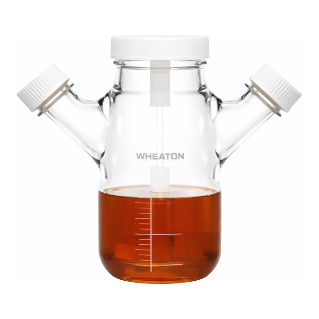 WHEATON Celstir 3- & 5-Neck Suspension Culture Flasks with Teflon Impeller & Screwcap