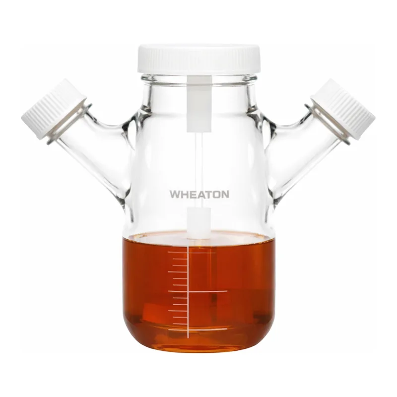 WHEATON Celstir 3- & 5-Neck Suspension Culture Flasks with Teflon Impeller & Screwcap