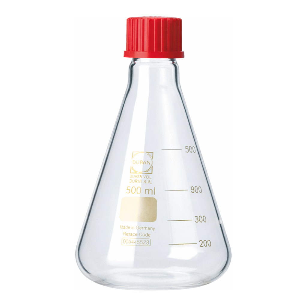 SciLab SciLab Hi-grade DIN GL Screwcapped DURAN-glass Erlenmeyer Flasks
