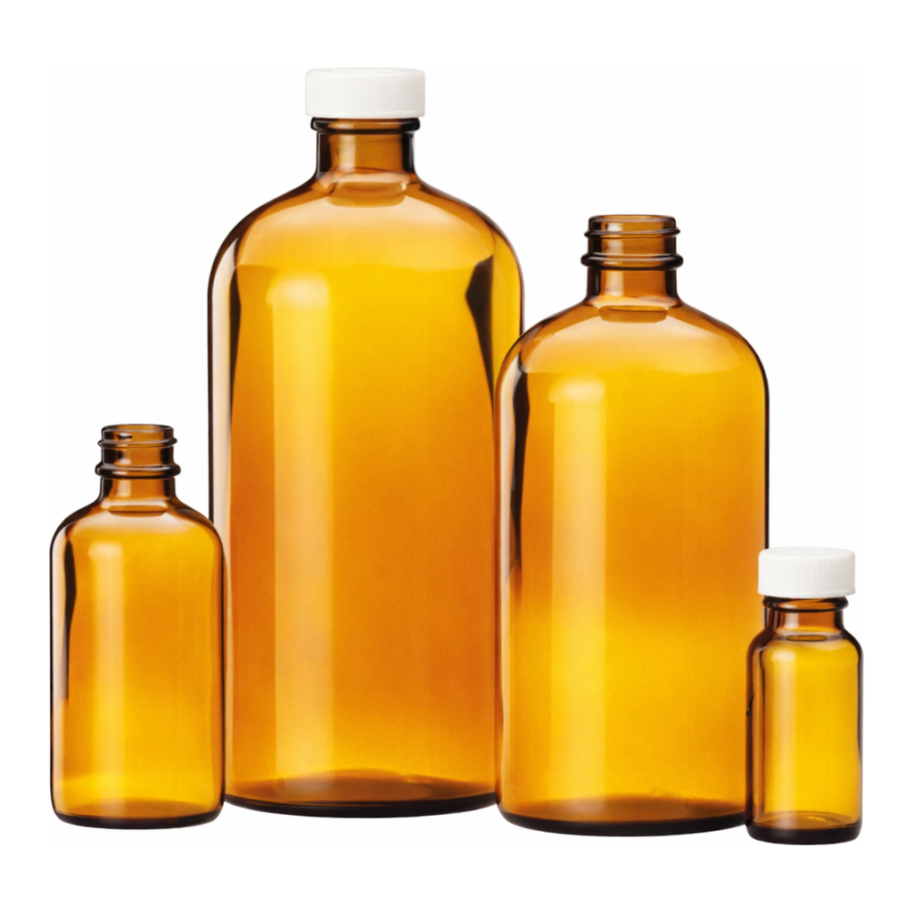 WHEATON Amber Glass Narrow Neck Bottle