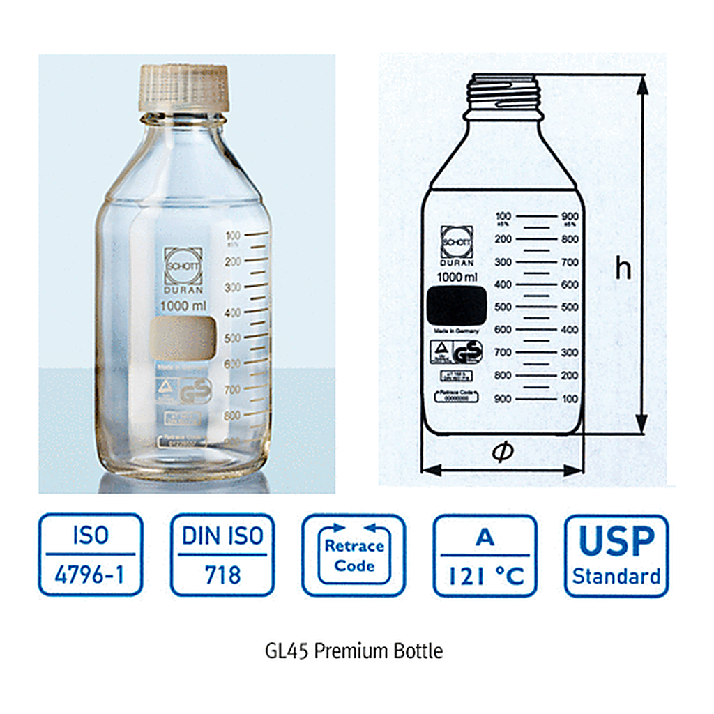DURAN GL45 Premium Bottle