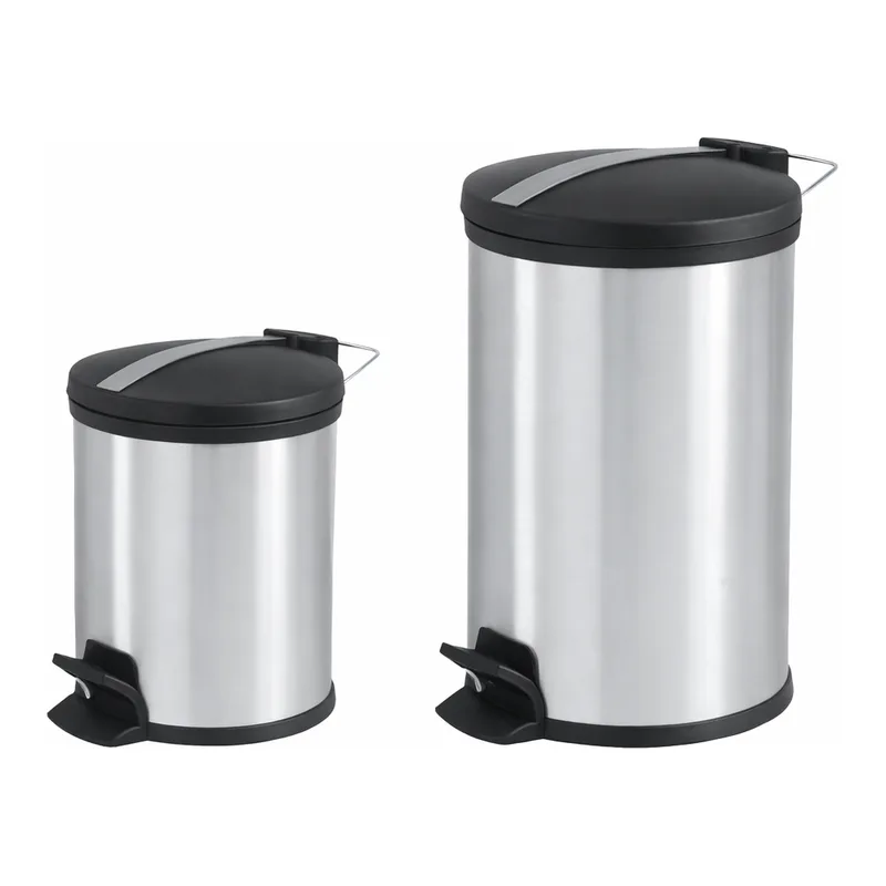 Stainless-steel Step-on Wastebasket