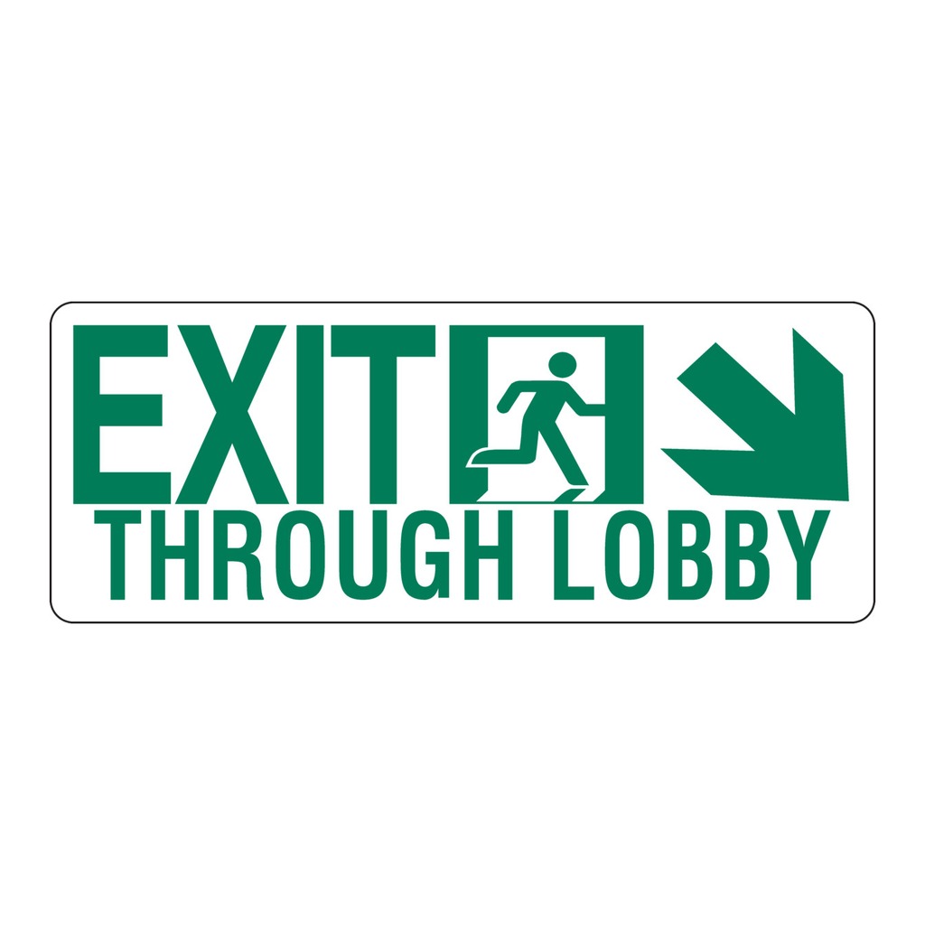 Brady BradyGlo Exit Through Lobby Sign