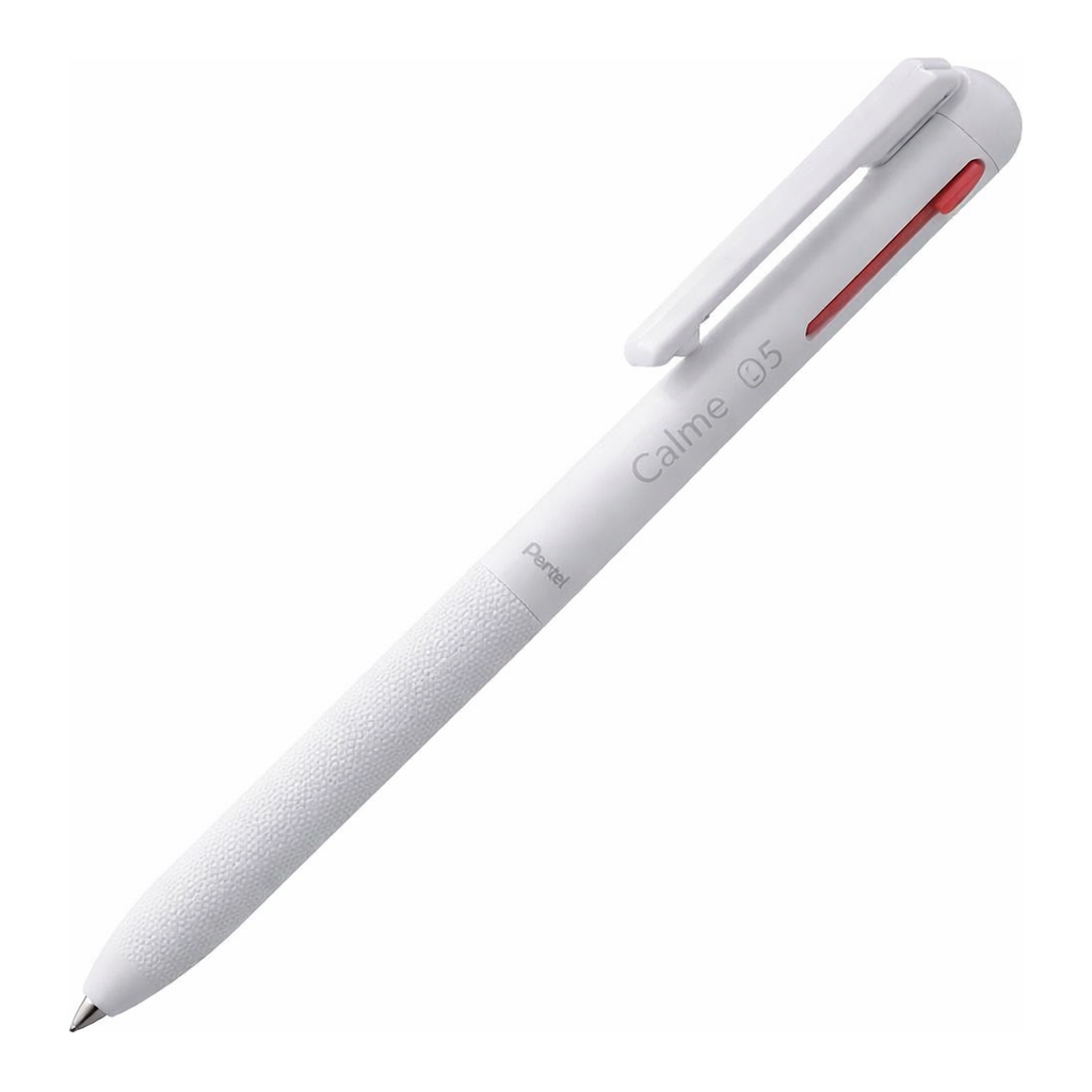 OFFICENEX 펜텔 카르므 3색 볼펜 0.5mm 그레이쉬화이트(잉크:흑,청,적)