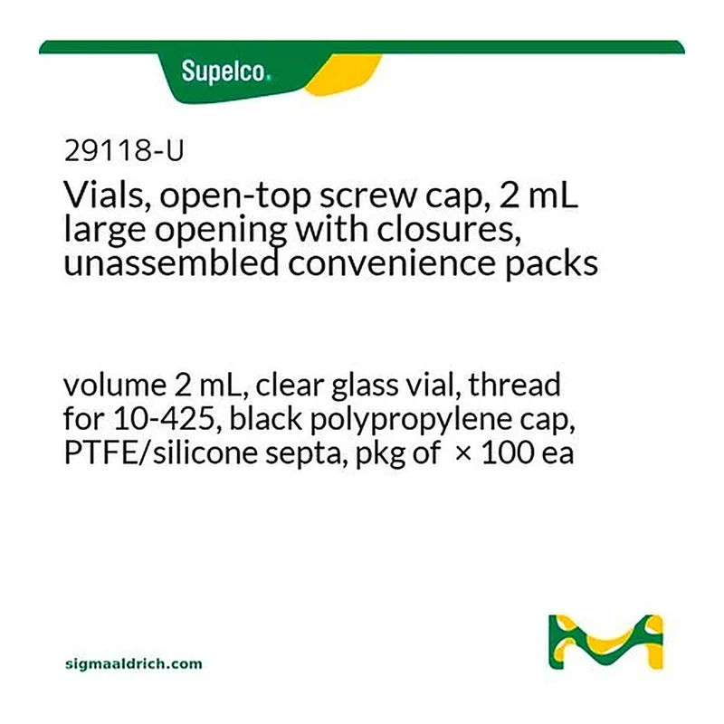 Merck PK100 CONV PK 10/425 VIAL CL GL PTFE/SIL