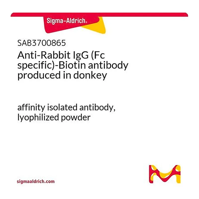 Merck Anti-Rabbit IgG (Fc specific)-Biotin antibody produced in donkey