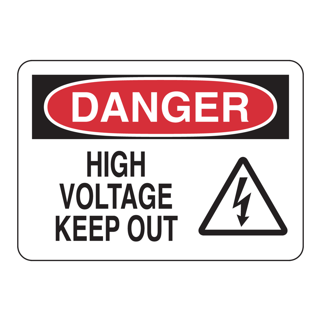 Brady DANGER High Voltage Keep Out Sign