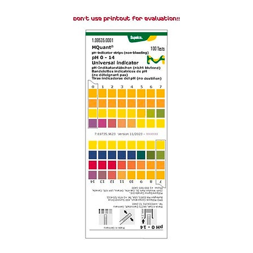 Merck PH-INDICATOR STRIPS NON-BLEEDING UNIVERS
