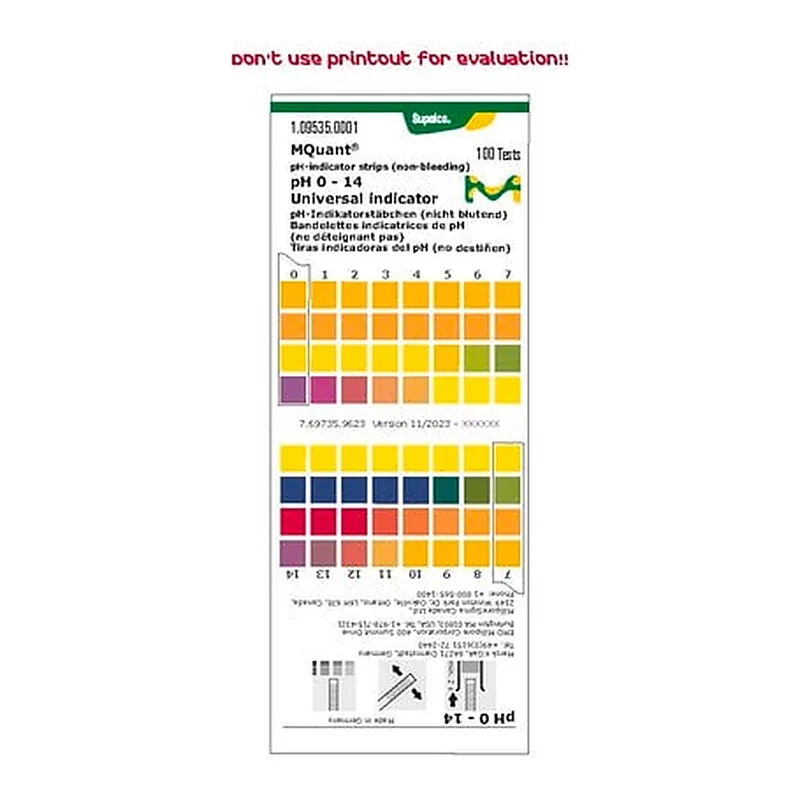 Merck PH-INDICATOR STRIPS NON-BLEEDING UNIVERS