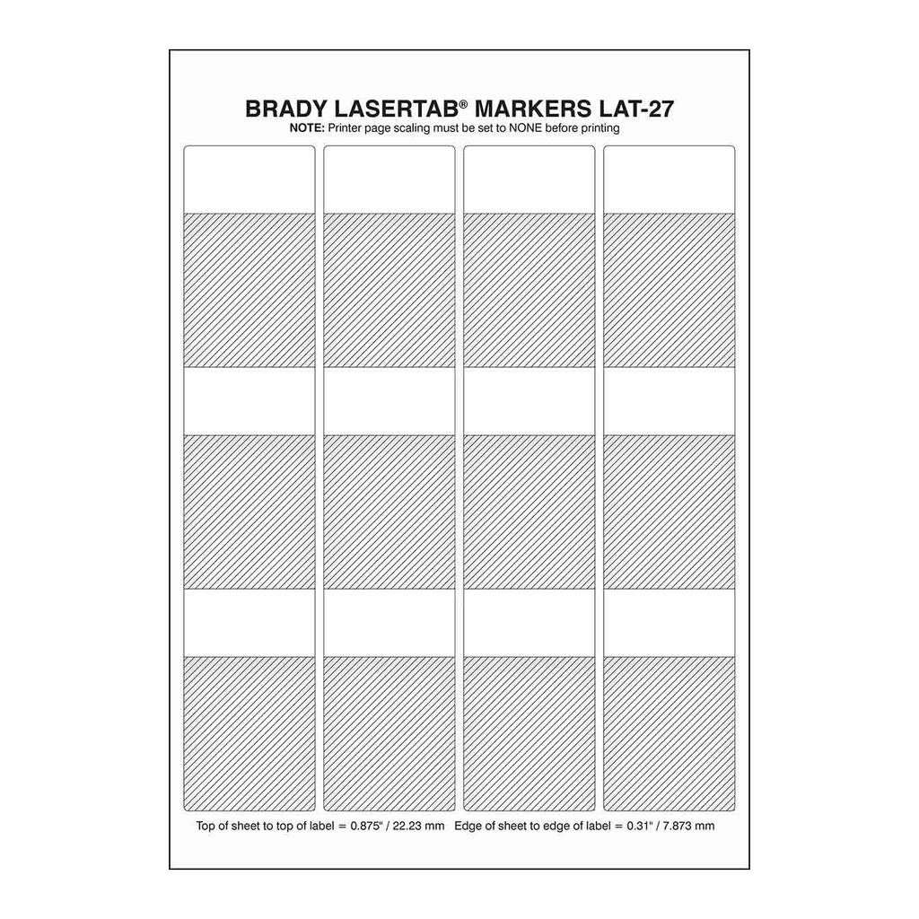 Brady LaserTab Series Self-Laminating Polyester Labels