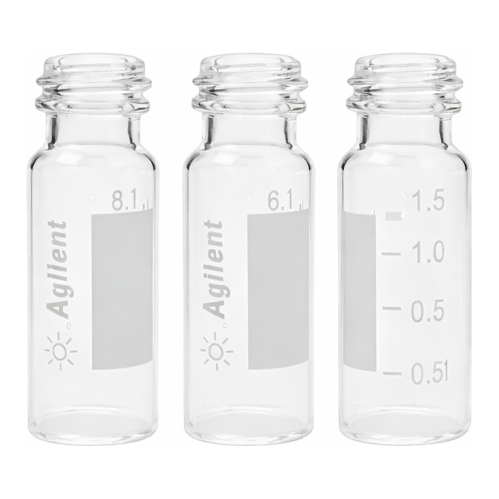 Agilent Vial,screw,2ml,clr,WrtOn,SLN,cert,100PK