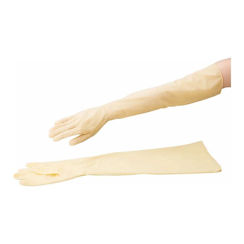 AS ONE KUALATEC Super Long Glove (Pair Type) 600mm, 쿠알라텍 수퍼롱 라텍스장갑(페어 타입) 600mm