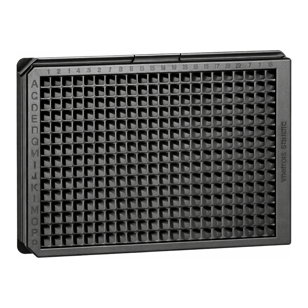 Greiner Bio One CELL CULTURE MICROPLATE, 384 WELL, PS, F-BOTTOM,µCLEAR®, BLACK, LID, TC, STERILE, 8 PCS./BAG