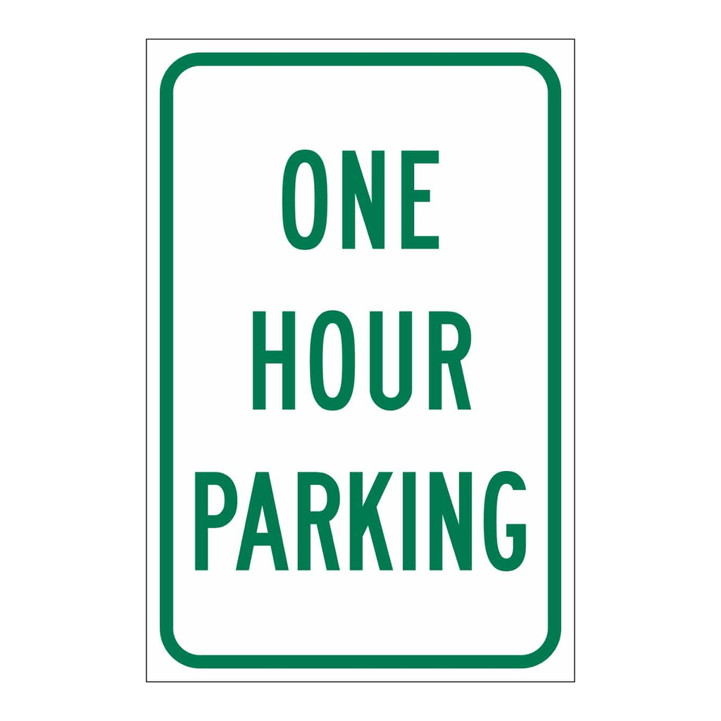 Brady One Hour Parking Sign
