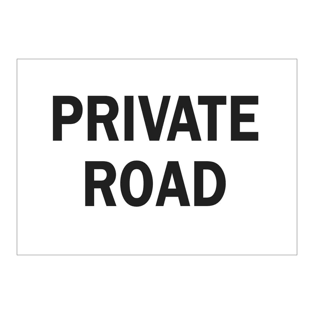 Brady Private Road Sign