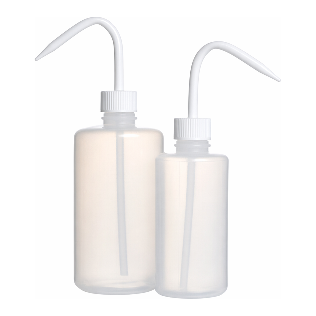 Merck Azlon Square Shouldered Wash Bottles with jet-tip aperture