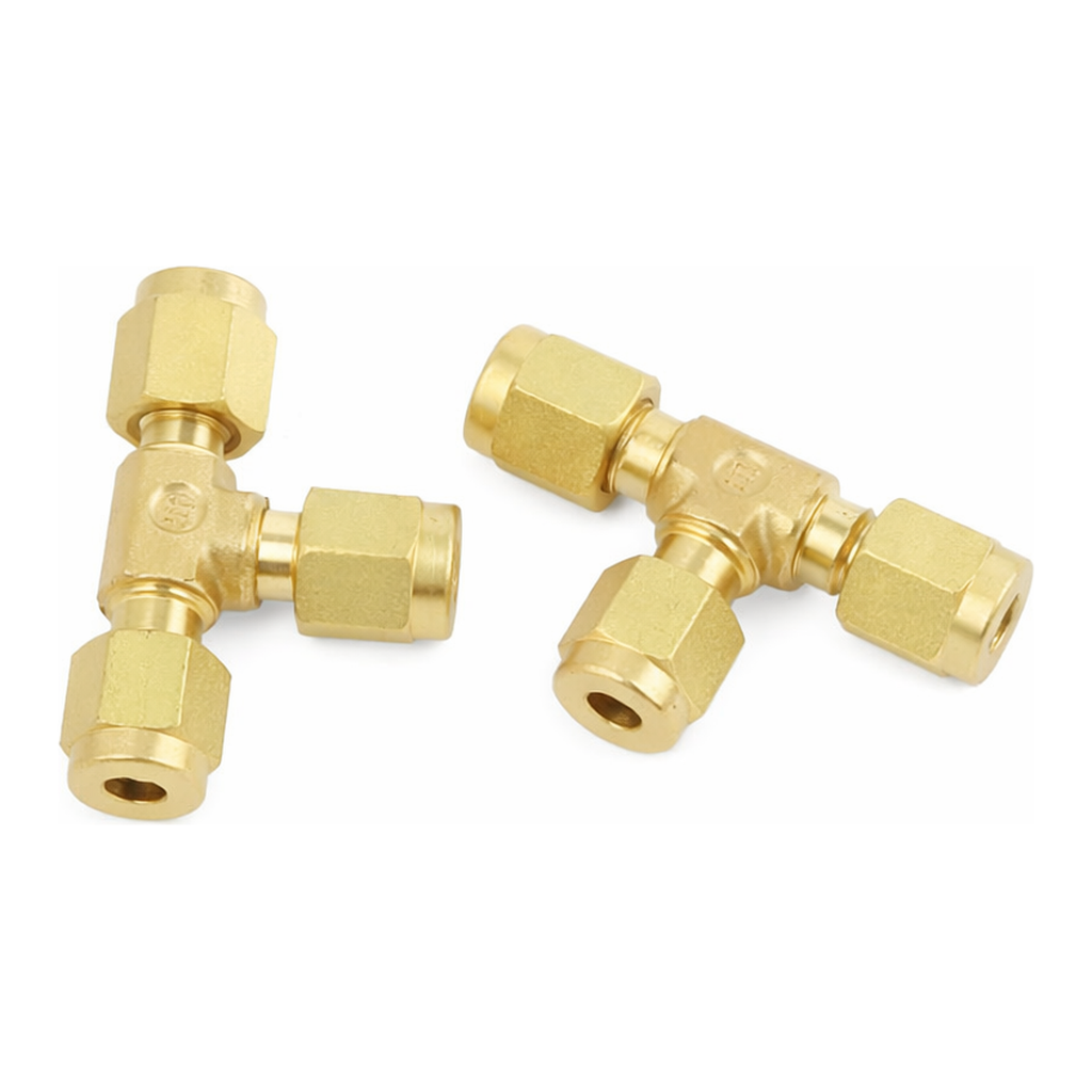 Restek Swagelok Fitting, Brass, 1/8in Tee, 2-pk