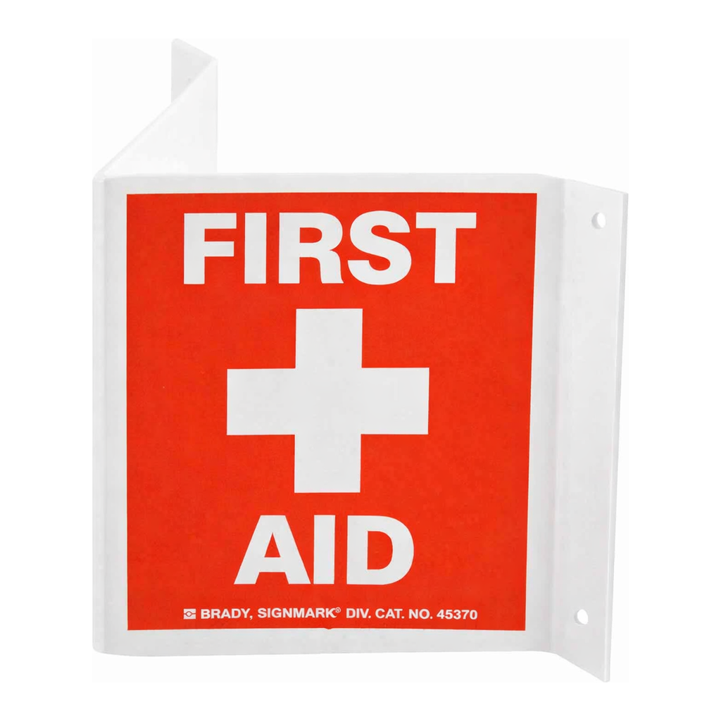 Brady BradyGlo V First Aid Sign