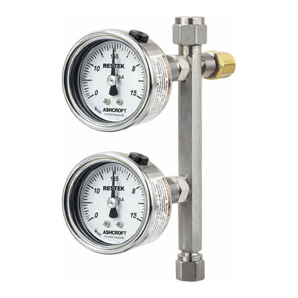 Restek Soil Vapor Sampler dual gauge tube stub 180ml/min