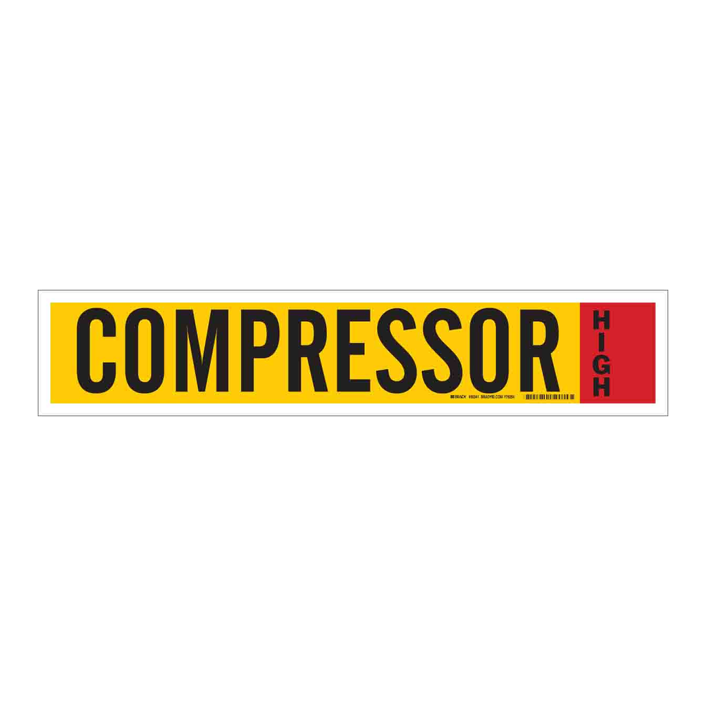Brady Ammonia (IIAR) Pipe Marker: COMPRESSOR