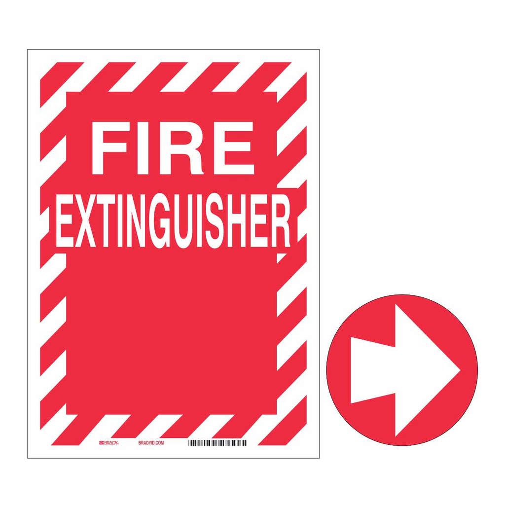 Brady Fire Extinguisher Sign