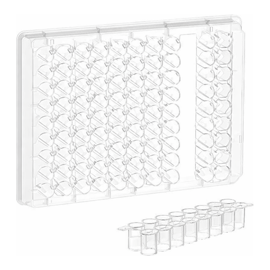 Greiner Bio One STRIP PLATE, 6xF16, PS, F-BOTTOM,CLEAR, MICROLON, MED. BINDING, 10 PCS./BAG