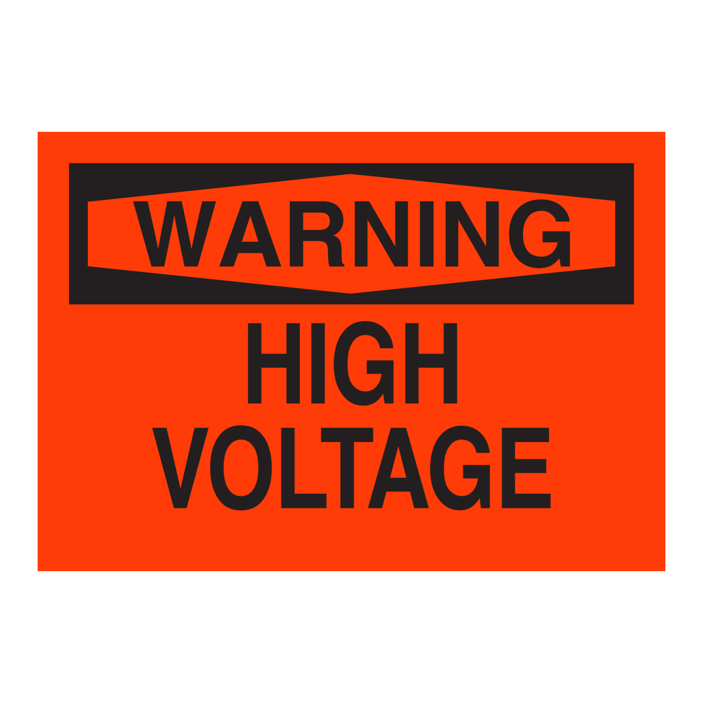 Brady WARNING High Voltage Labels