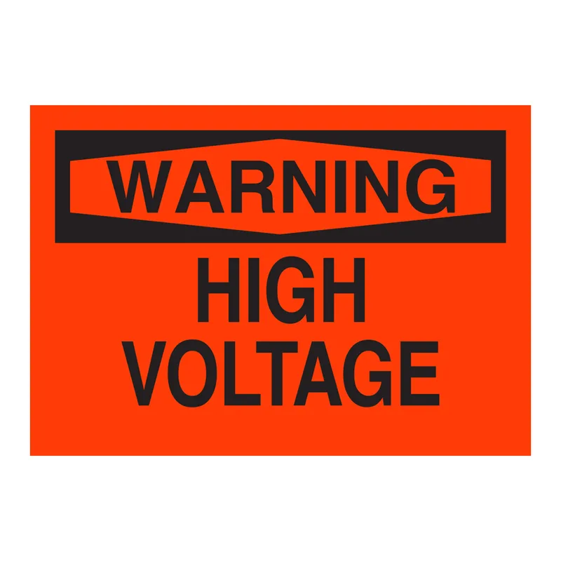 Brady WARNING High Voltage Labels