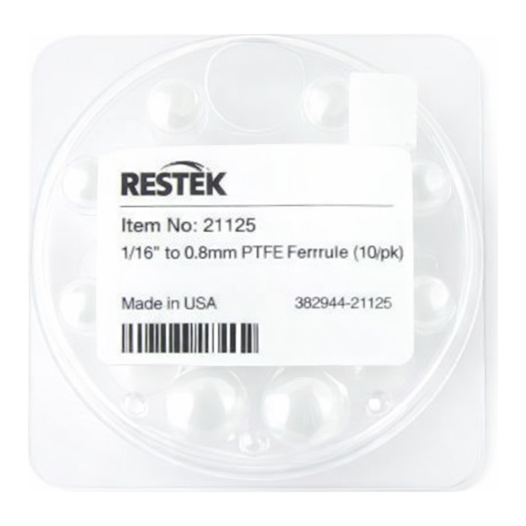 Restek Ferrule, PTFE, 1/16in x 0.8mm Pack of 10