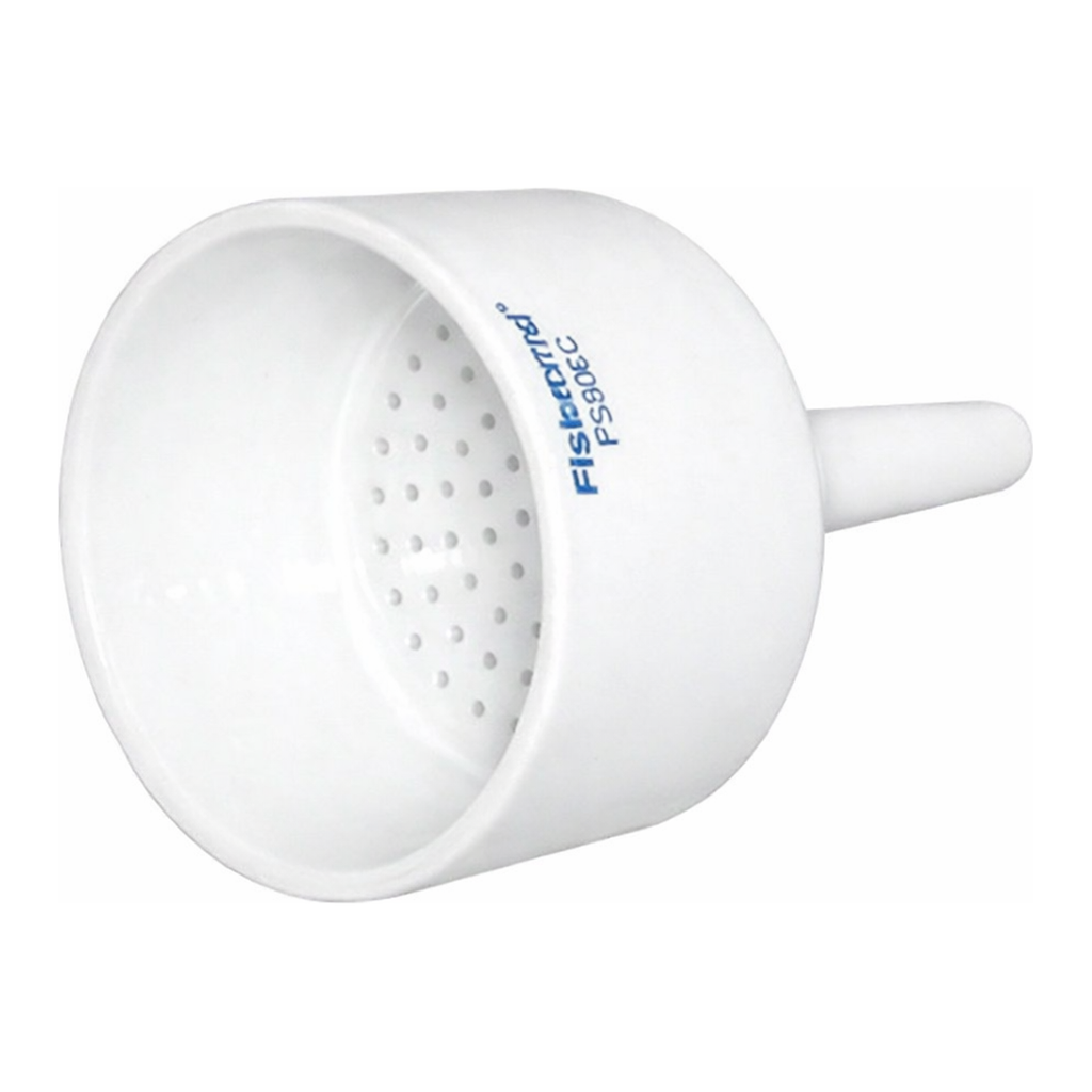 Thermo Fisher Scientific Porcelain Buchner Funnels with Fixed Perforated Plates, Height: 64mm; Top outer dia.: 20mm; Bottom inner dia.: 14mm