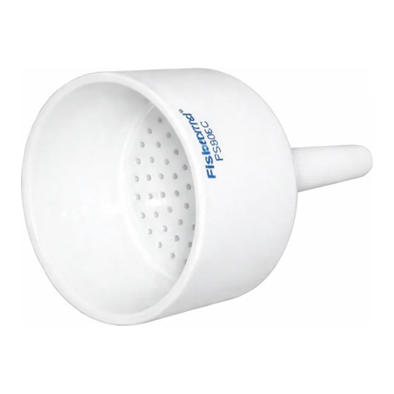 Thermo Fisher Scientific Porcelain Buchner Funnels with Fixed Perforated Plates, Height: 64mm; Top outer dia.: 20mm; Bottom inner dia.: 14mm