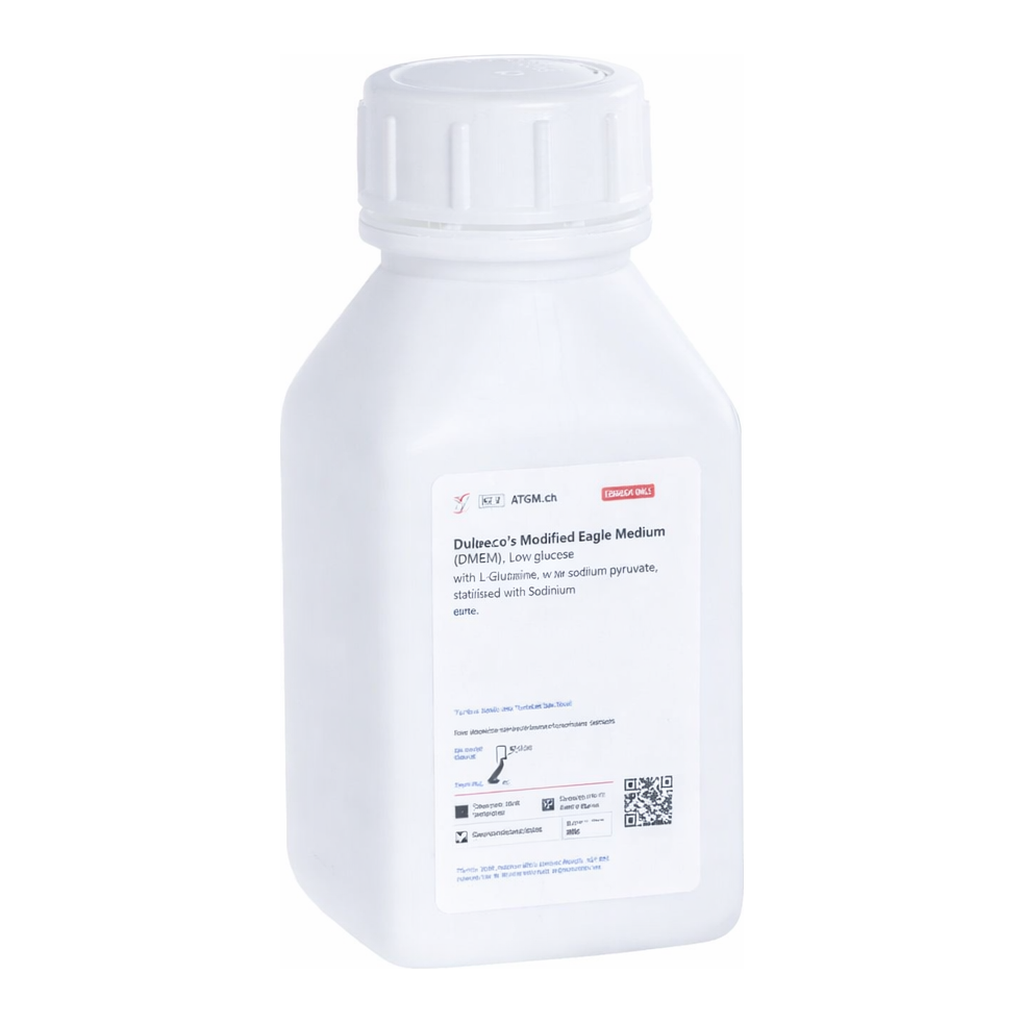 Himedia Dulbecco`s Modified Eagle Medium (DMEM), Low glucose w/ 1gm Glucose per litre, L-Glutamine, 25mM HEPES buffer and Sodium Pyruvate w/o Sodium bicarbonate