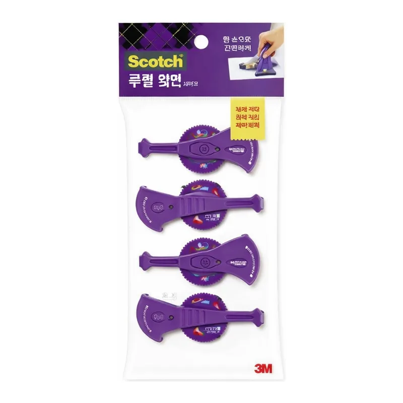 OFFICENEX 스카치 투명 양면 테이프 리필 세이빙팩 017R 4개 (8.4mmx8m)